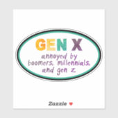 Gen X: Iedereen ergert zich eraan Sticker (Vel)