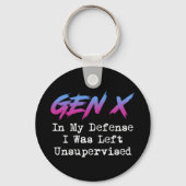 Gen X - In mijn verdediging werd ik zonder toezich Sleutelhanger (Achterkant)