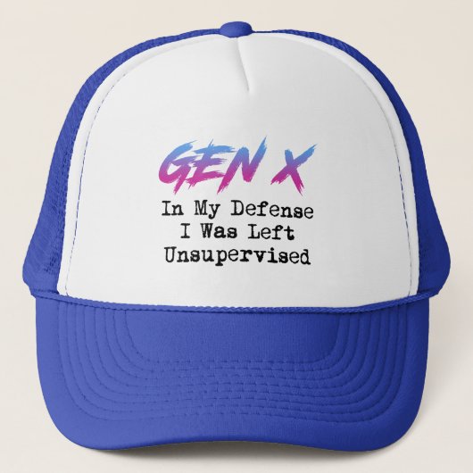 Gen X - In mijn verdediging werd ik zonder toezich Trucker Pet (Voorkant)