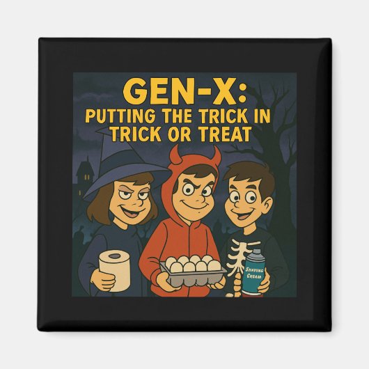 Gen-X Kinder: Meesters van Mischief Magneet (Voorkant)