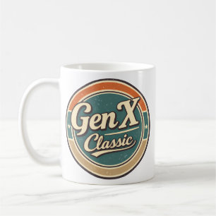 Gen X Klassiek Vintage Retro Badge Koffiemok