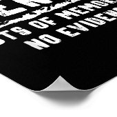 Gen X Lots Of Memories No Evidence Funny Saying Me Poster (Hoek)