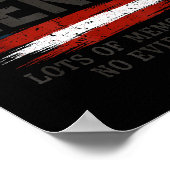 Gen X Lots Of Memories No Evidence Usa Flag Humor  Poster (Hoek)