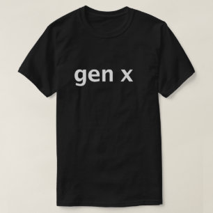 Gen X Minimaal Lettertype T-shirt