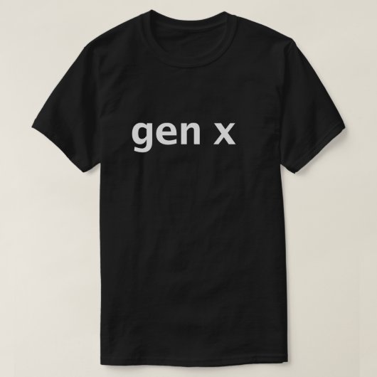 Gen X Minimaal Lettertype T-shirt (Design voorkant)