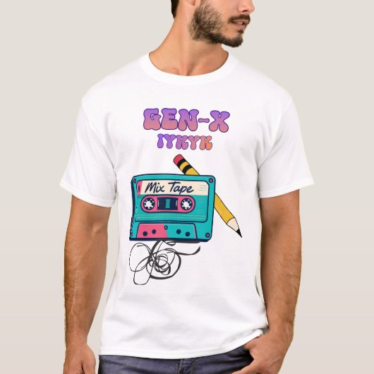 GEN-X Mix tape dilemma T-shirt (Voorkant)