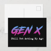 Gen X - Nog steeds niet mijn leeftijd Briefkaart (Voorkant / Achterkant)