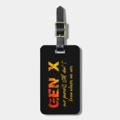 Gen X: Onze ouders weten nog steeds niet waar we z Bagagelabel (Voorkant verticaal)