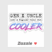 Gen X oom - als een gewone oom maar koeler Sticker (Vel)