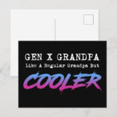 Gen X opa als een gewone opa, maar koeler Briefkaart (Voorkant / Achterkant)