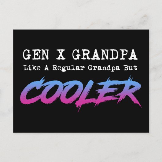 Gen X opa als een gewone opa, maar koeler Briefkaart (Voorkant)