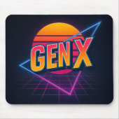 GEN X Retro 80s Mousepad Muismat (Voorkant)