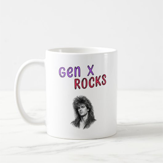 Gen X Rocks, aanpasbare foto Koffiemok (Links)