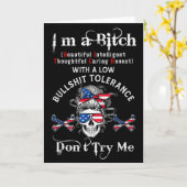 Gen X Skeleton I’m A Beautiful Intelligent Skeleto Kaart (Gele Bloem)