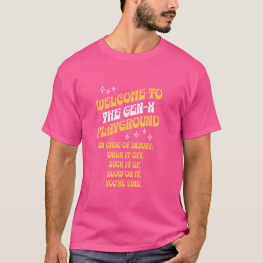 Gen X Speeltuin Regels - Grappige Generatie X T-shirt (Voorkant)
