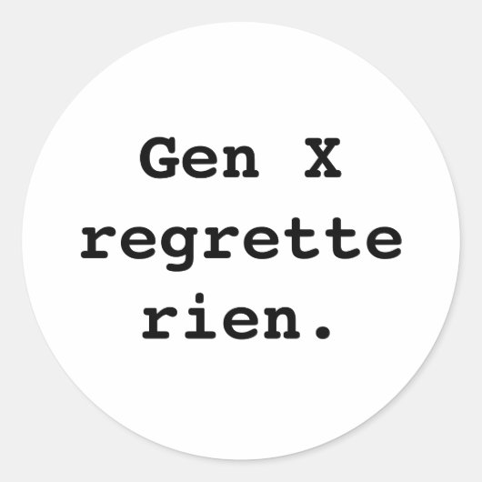 Gen X sticker (Voorkant)