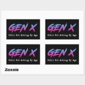 Gen X - Still Not Acting My Age Rechthoekige Sticker (Vel)