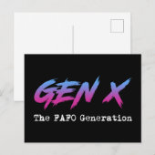 Gen X - The FAFO Generation Briefkaart (Voorkant / Achterkant)