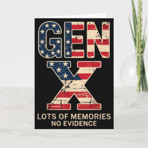 Gen X Veel Herinneringen Geen Bewijs Grappig Retro Kaart