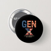 Gen X Veel Herinneringen Geen Bewijs Grappig Retro Ronde Button 5,7 Cm (Voorkant /achterkant)