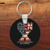 Gen X Veel Herinneringen Geen Bewijs Grappig Retro Sleutelhanger (Voorkant)