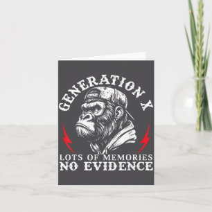 Gen X Veel Herinneringen Geen Bewijs Grappige Aap Kaart