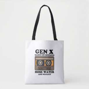 Gen X verhoogd op mixtapes slang water en verwaarl Tote Bag