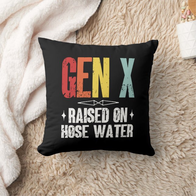 Gen X verhoogd op slangwater, Generation X Retro Kussen (Deken)