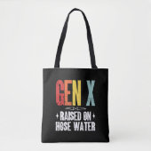 Gen X verhoogd op slangwater, Generation X Retro Tote Bag (Voorkant)