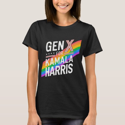 Gen X voor Kamala Harris T-shirt (Voorkant)