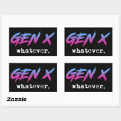 Gen X - wat dan ook Rechthoekige Sticker (Vel)