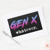 Gen X - wat dan ook Rechthoekige Sticker (Envelop)