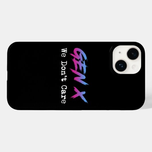 Gen X - We Don't Care Case-Mate iPhone Case (Achterkant (horizontaal))