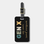 Gen X—We kunnen Cursief Bagagelabel lezen (Voorkant verticaal)