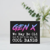 Gen X - We moeten alle coole bands zien Briefkaart (Staand voorkant)
