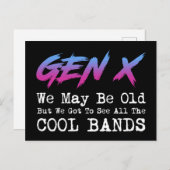 Gen X - We moeten alle coole bands zien Briefkaart (Voorkant / Achterkant)