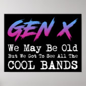 Gen X - We moeten alle coole bands zien Poster (Voorkant)