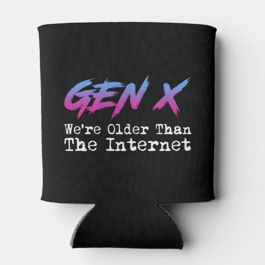 Gen X - We zijn ouder dan het internet Blikjeskoeler (Achterkant)