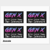 Gen X - We zijn ouder dan het internet Rechthoekige Sticker (Vel)