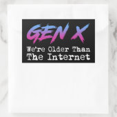 Gen X - We zijn ouder dan het internet Rechthoekige Sticker (Tas)