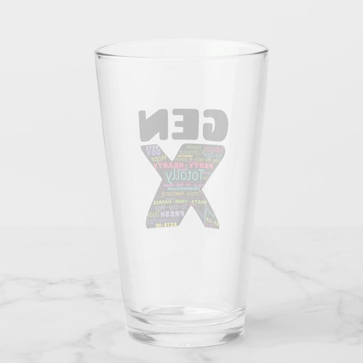 Gen X zinnen Glas (Achterkant)