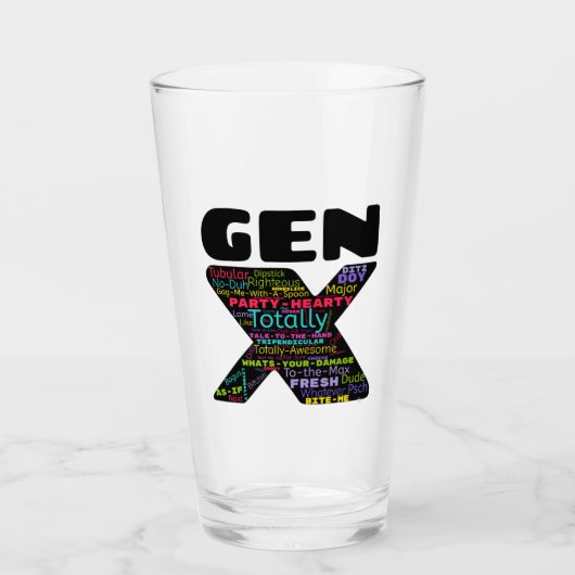Gen X zinnen Glas (Voorkant)
