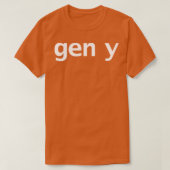 Gen Y Minimal Typography T-shirt (Design voorkant)