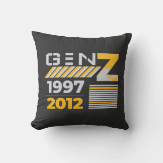 Gen Z 1997 2012 Grafisch T-Shirt Ontwerp Kussen