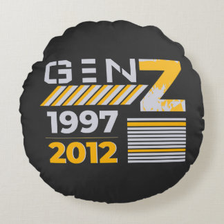 Gen Z 1997 2012 Grafisch T-Shirt Ontwerp Rond Kussen