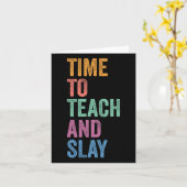 Gen Z Alpha terug naar school leraar Tijd om te on Kaart (Gele Bloem)