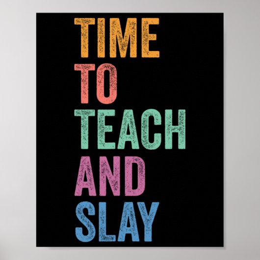 Gen Z Alpha terug naar school leraar tijd om te on Poster (Voorkant)