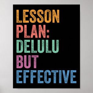 Gen Z Alpha terug naar school lesplan delulu maar Poster