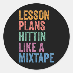 Gen Z Alpha terug naar school lesplannen Hittin Li Ronde Sticker