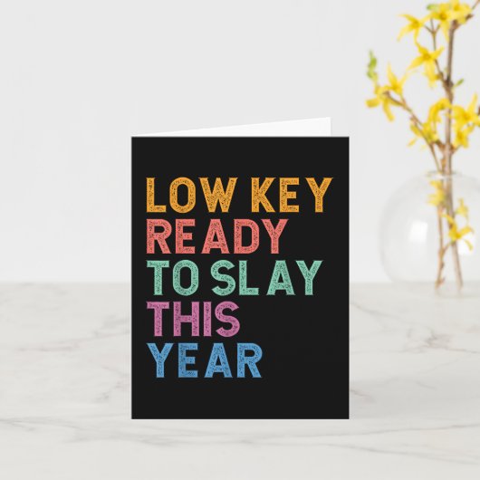 Gen Z Alpha terug naar school Low Key klaar om te  Kaart (Gele Bloem)